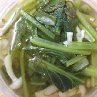 小松菜ともずくのスープ
